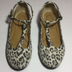 See by Chloe Jacquard Leopard T Strap Flats Sz 6.5